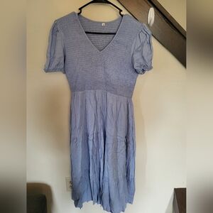Elegant Blue Women's Dress